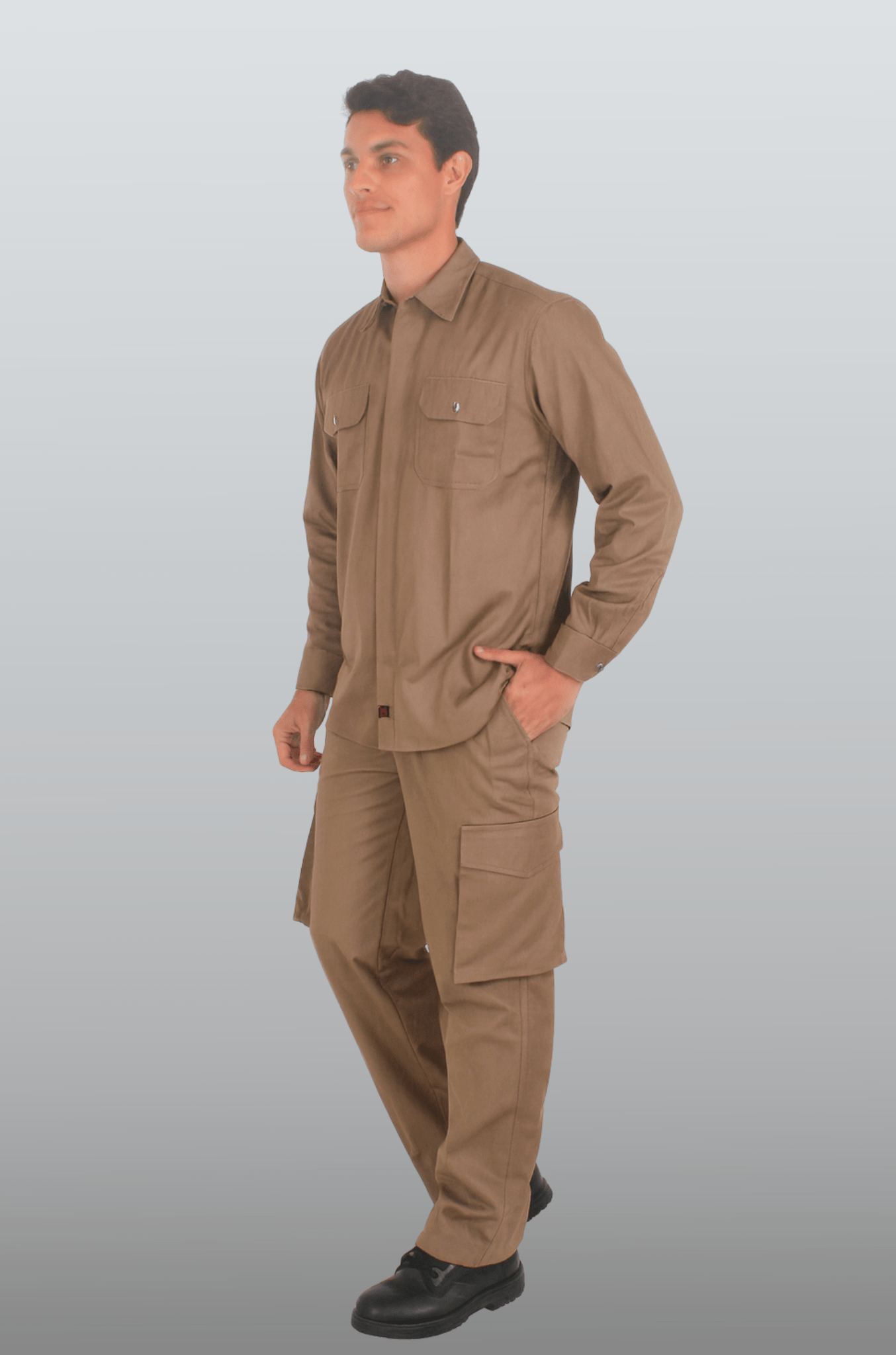PANTALÓN INDUSTRIAL TIPO CARGO BANGKOK HOMBRE #Color_Cafe
