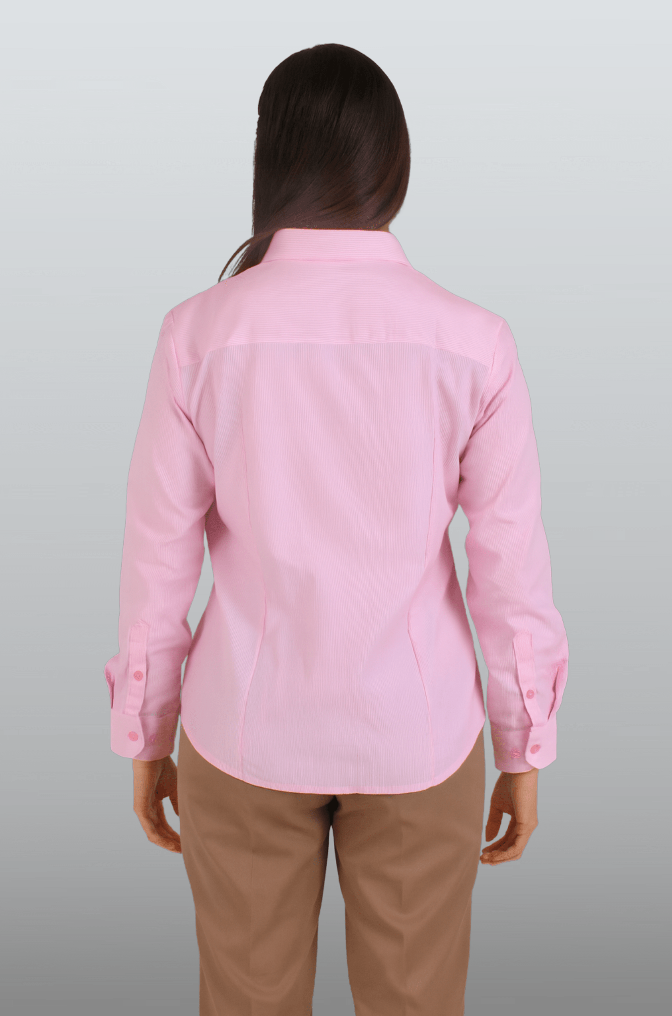 CAMISA EJECUTIVA DE CUADROS MUJER TURÍN #Color_Rosa