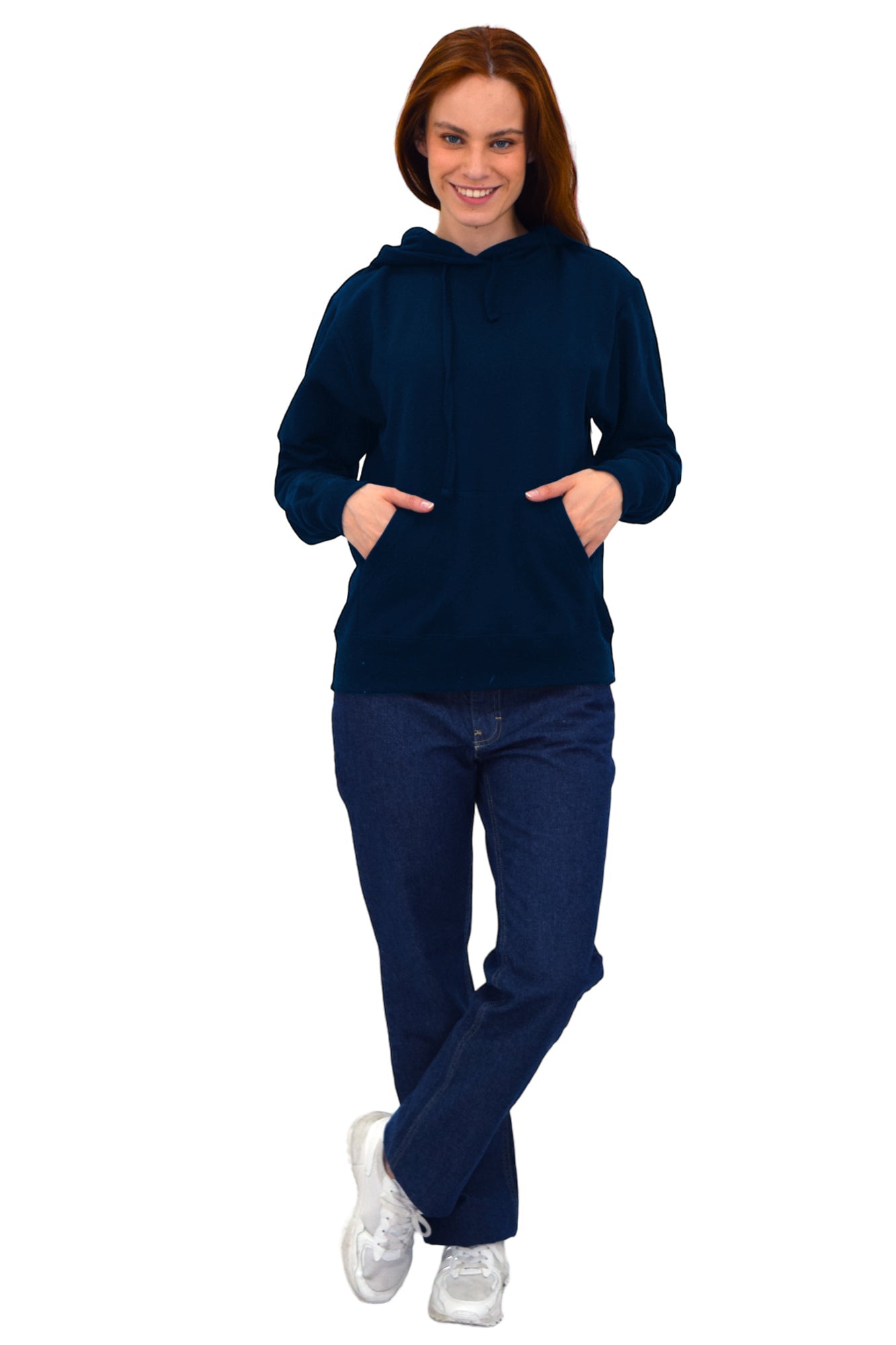 SUDADERA CON CAPUCHA AMBERES UNISEX #Color_Azul Marino