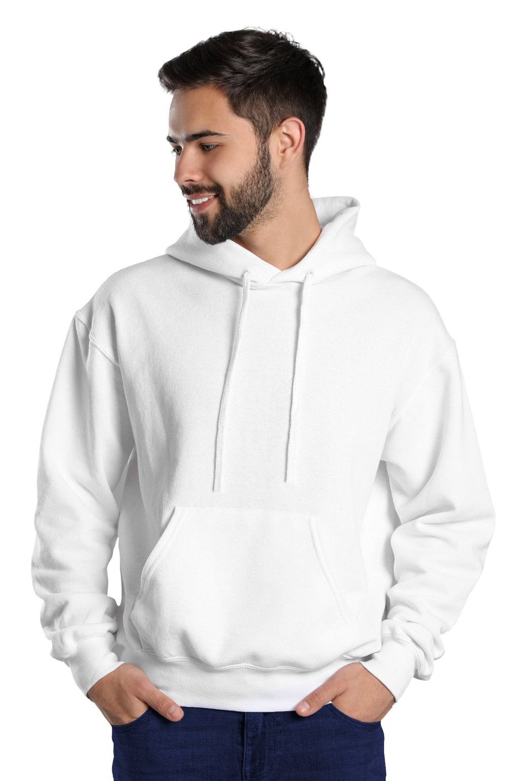 SUDADERA CON CAPUCHA AMBERES UNISEX #Color_Blanco