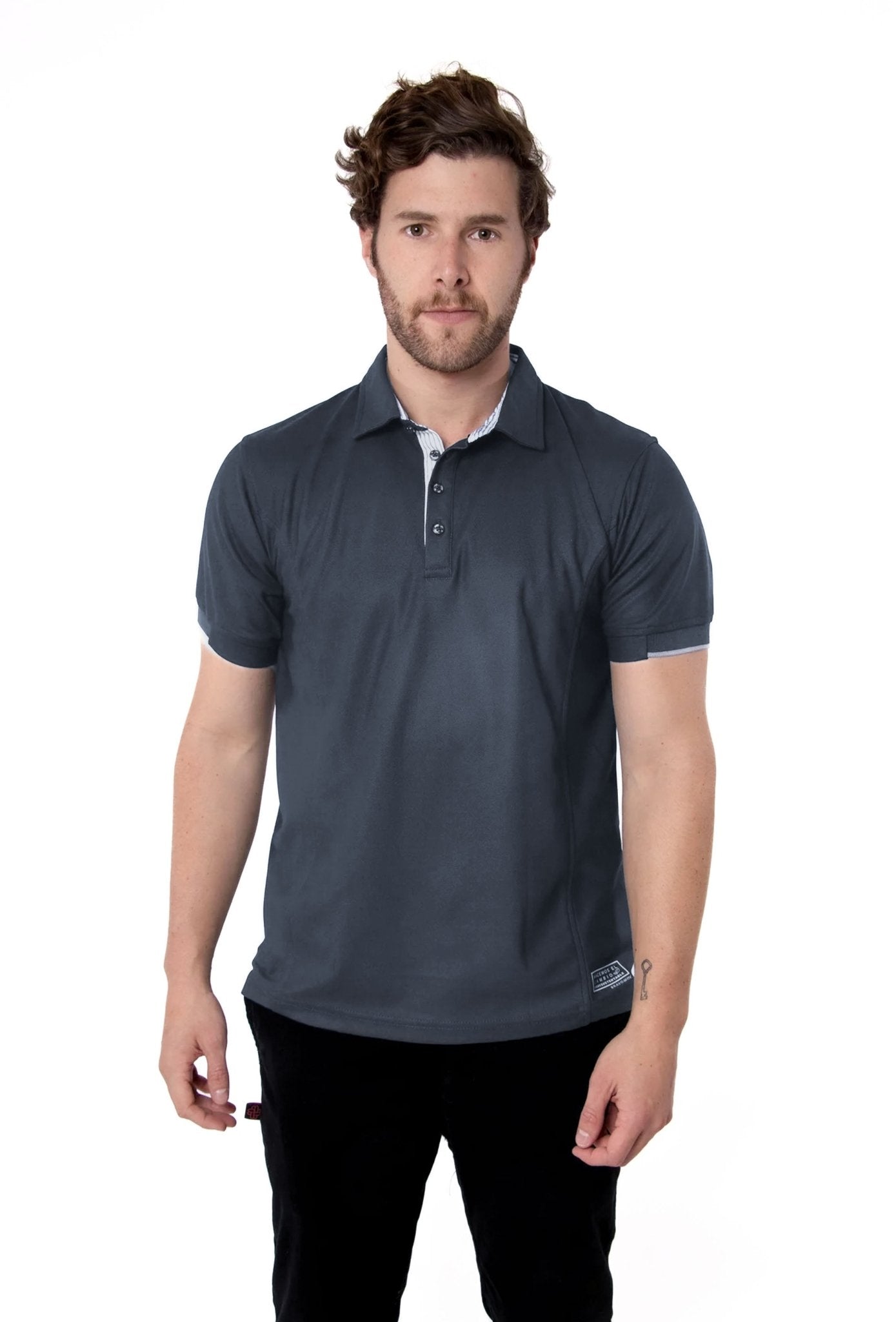 PLAYERA POLO SUSTENTABLE BILBAO HOMBRE #Color_Gris