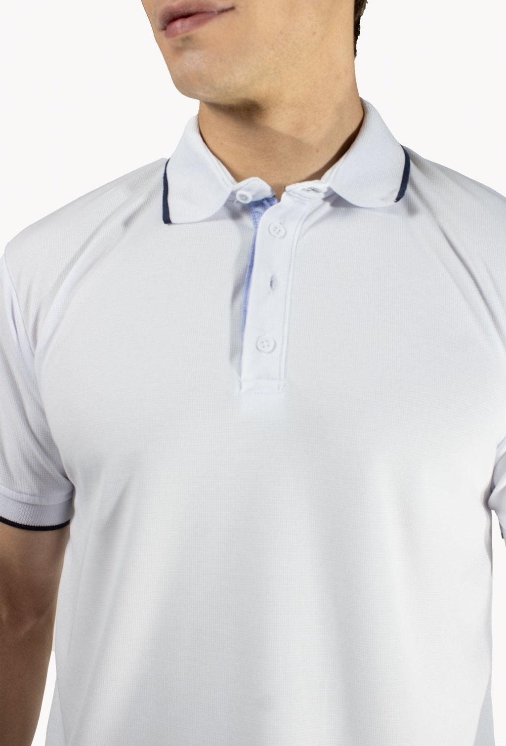 PLAYERA TIPO POLO DRY FIT ÁMSTERDAM HOMBRE #Color_Blanco