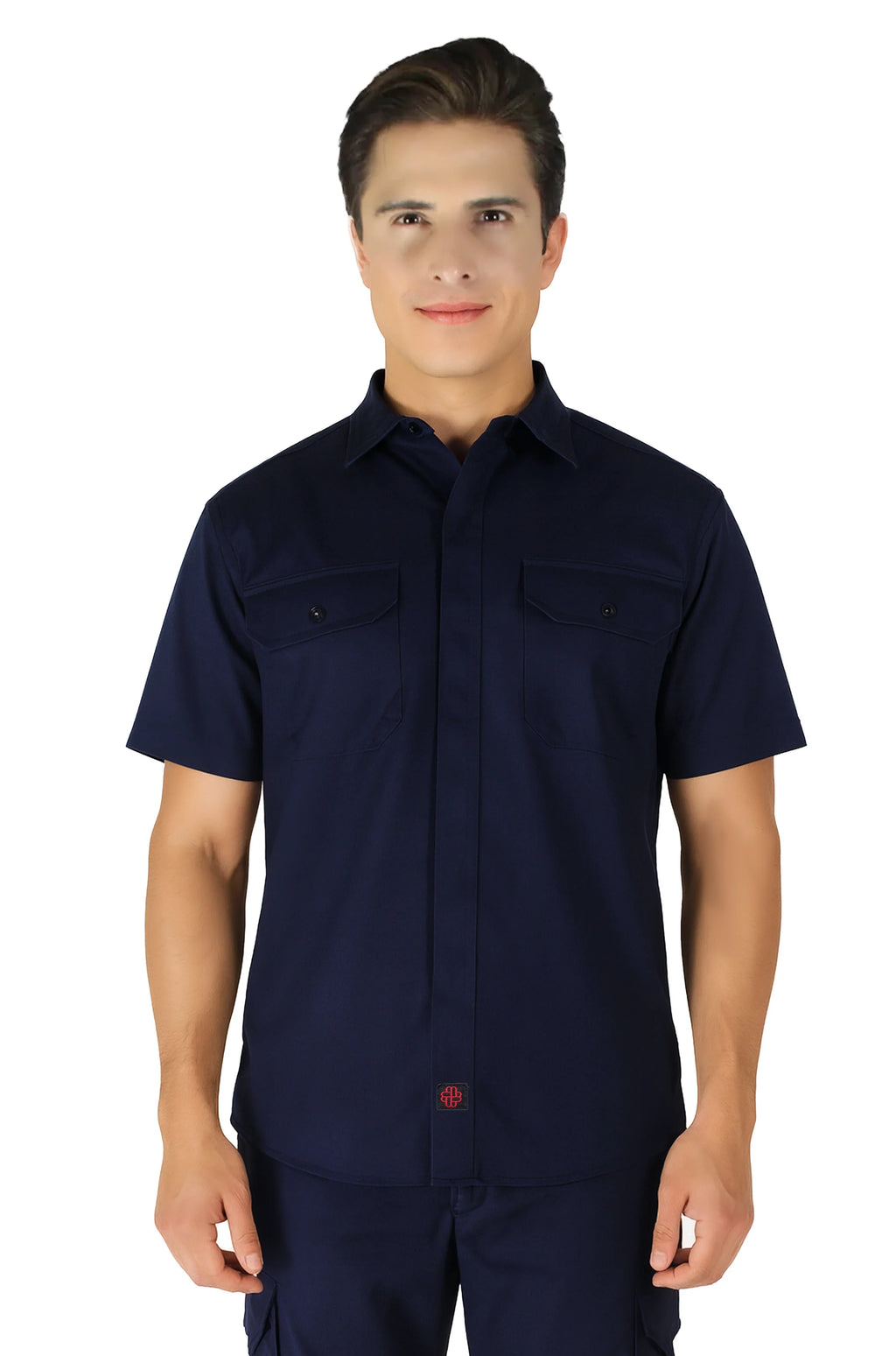 CAMISOLA INDUSTRIAL CAIRO MANGA CORTA UNISEX #Color_Azul