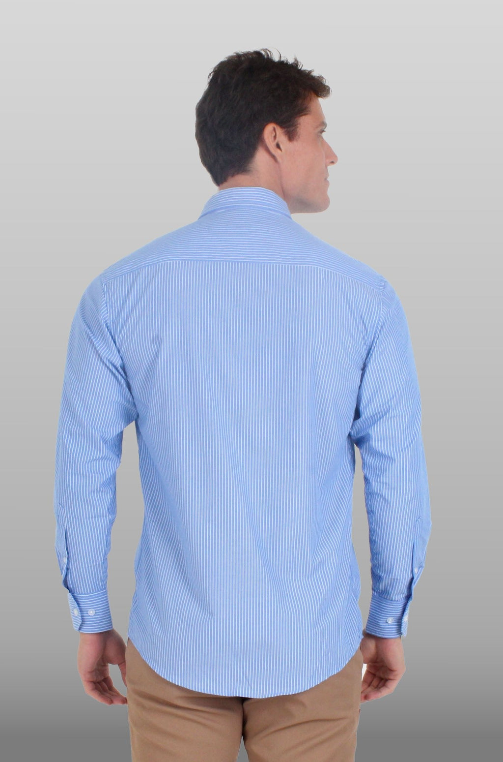 CAMISA DE RAYAS EJECUTIVA PORTO HOMBRE #Color_Azul
