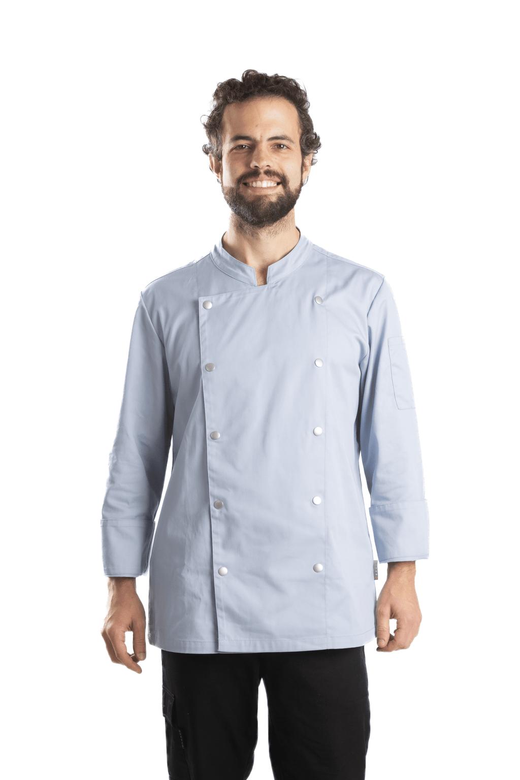 FILIPINA DE CHEF HOMBRE MANILA MANGA 3/4 #Color_AZUL CIELO
