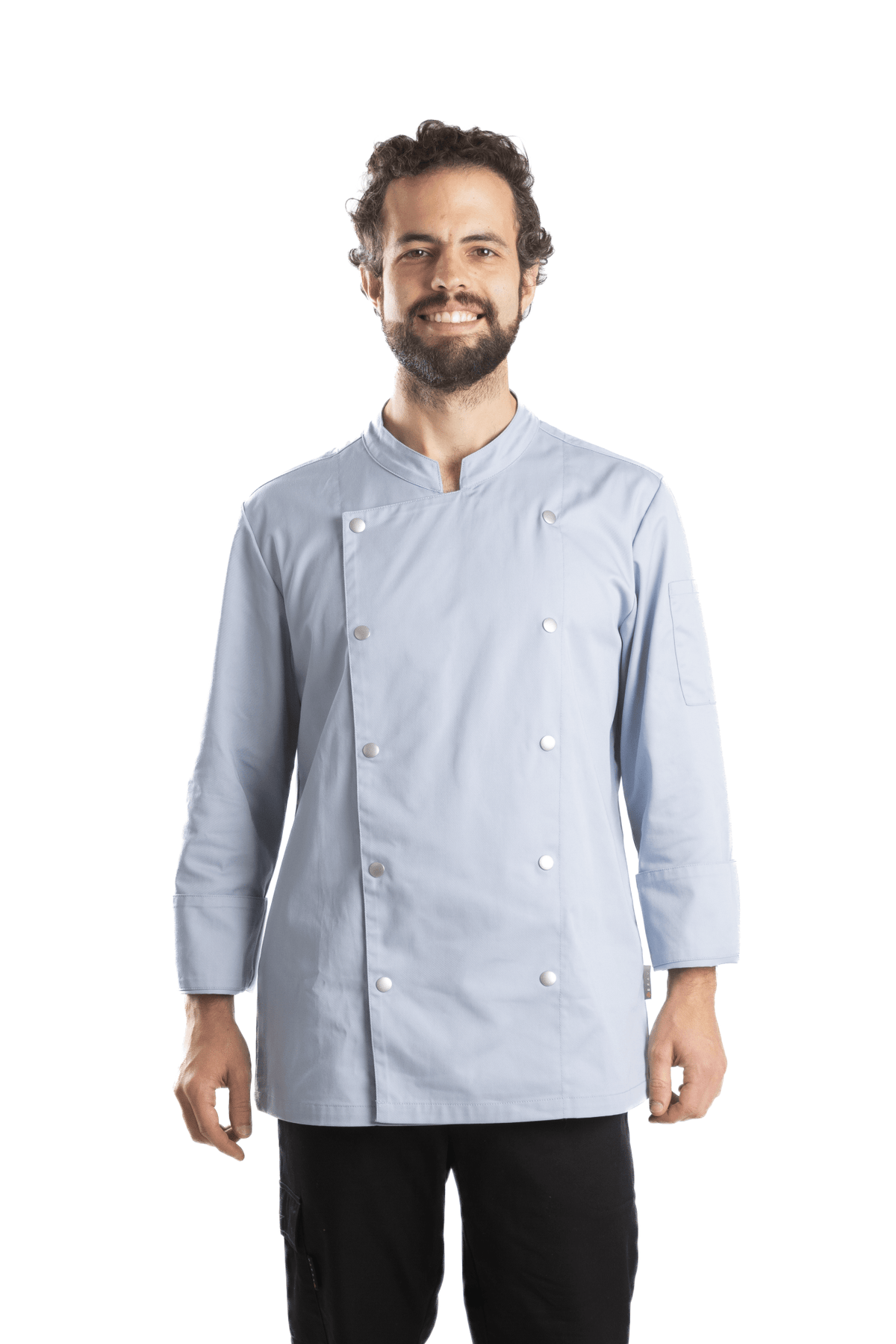 FILIPINA DE CHEF HOMBRE MANILA MANGA 3/4 #Color_AZUL CIELO