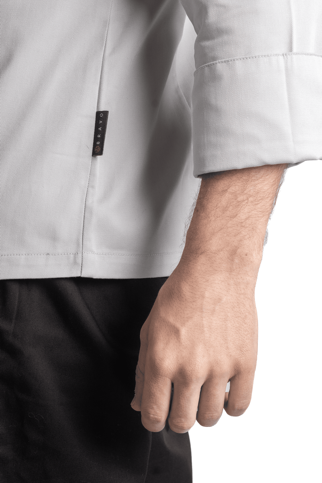 FILIPINA DE CHEF HOMBRE MANILA MANGA 3/4 #Color_Gris