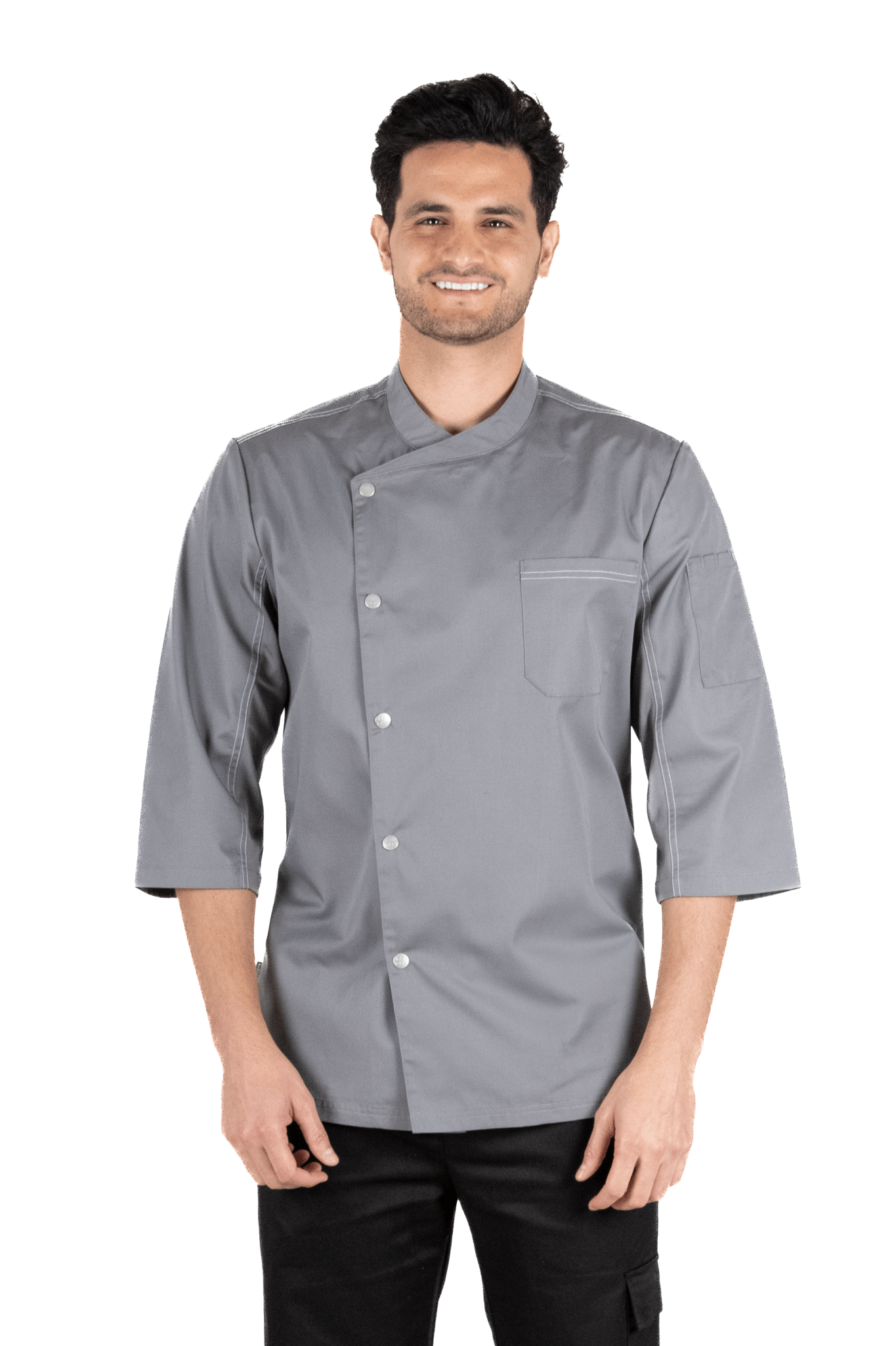 FILIPINA DE CHEF HOMBRE ZÚRICH MANGA 3/4
#Color_Gris
