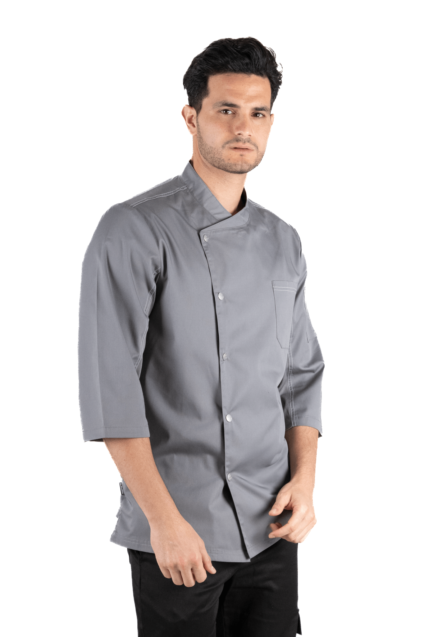 FILIPINA DE CHEF HOMBRE ZÚRICH MANGA 3/4
#Color_Gris