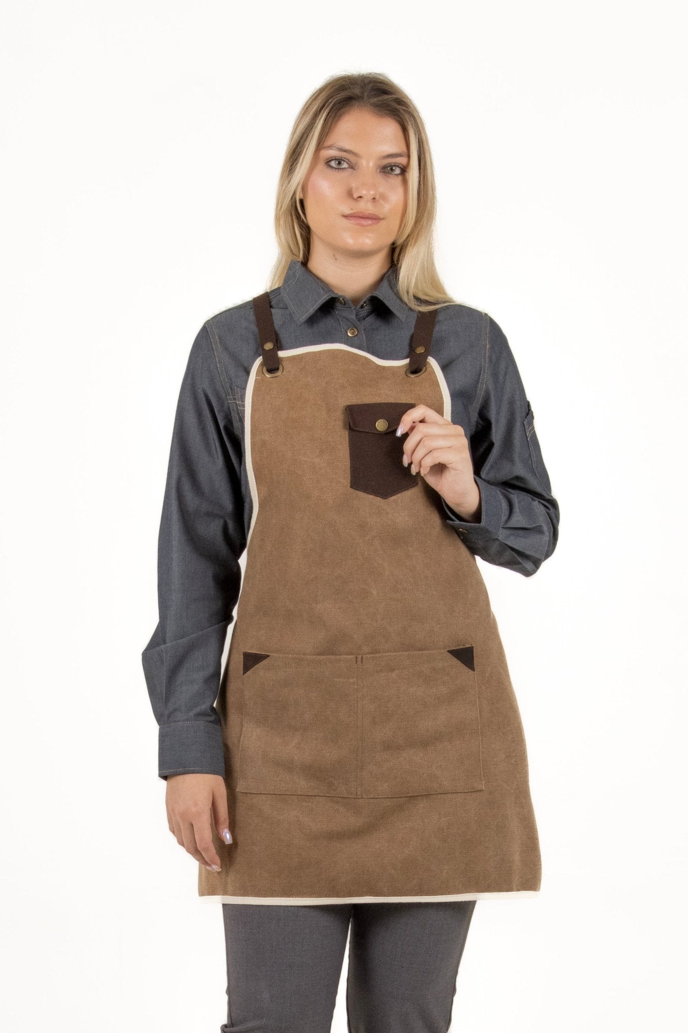 MANDIL SORRENTO PETO UNISEX #Color_Cafe

