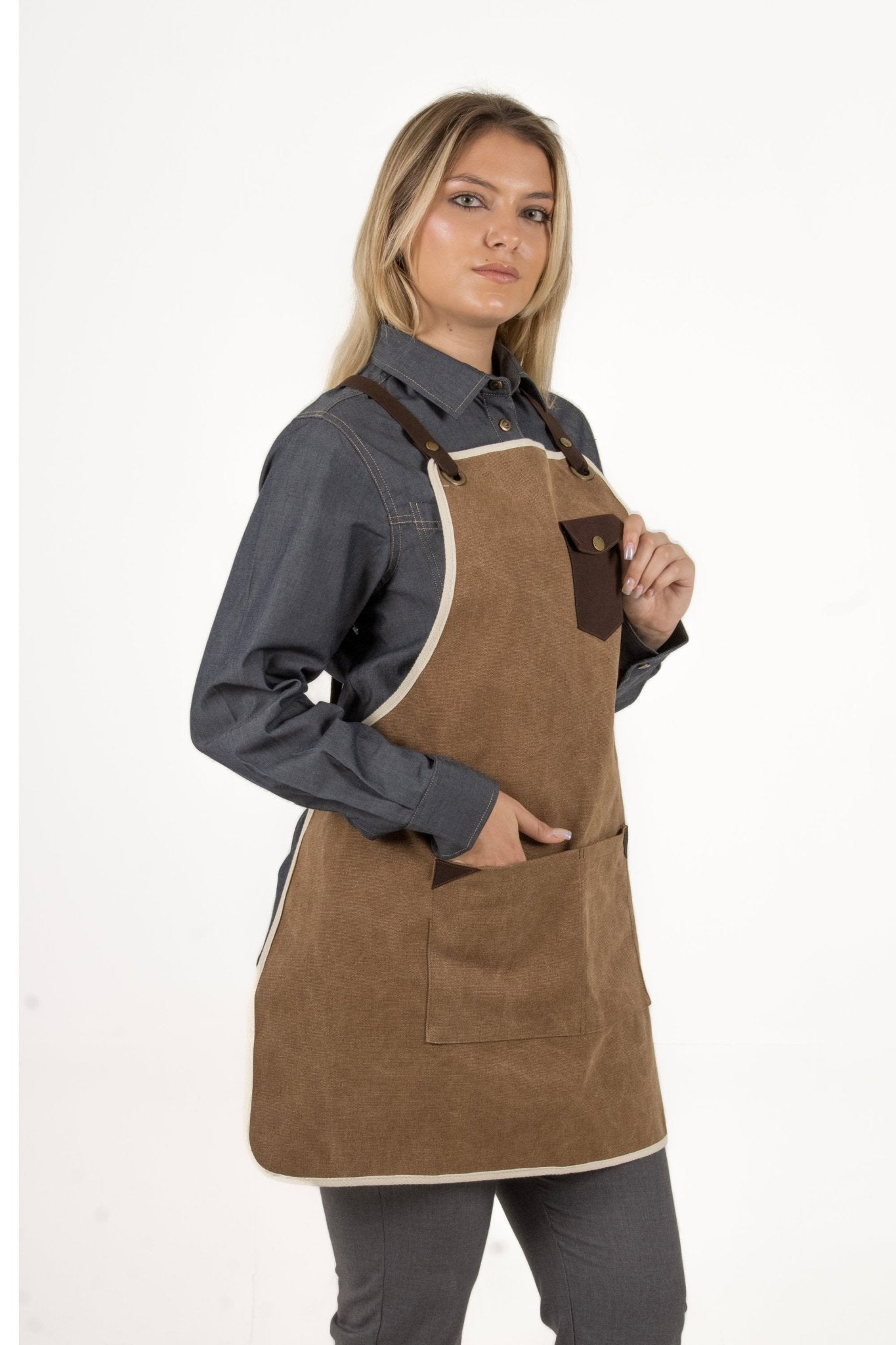 MANDIL SORRENTO PETO UNISEX #Color_Cafe
