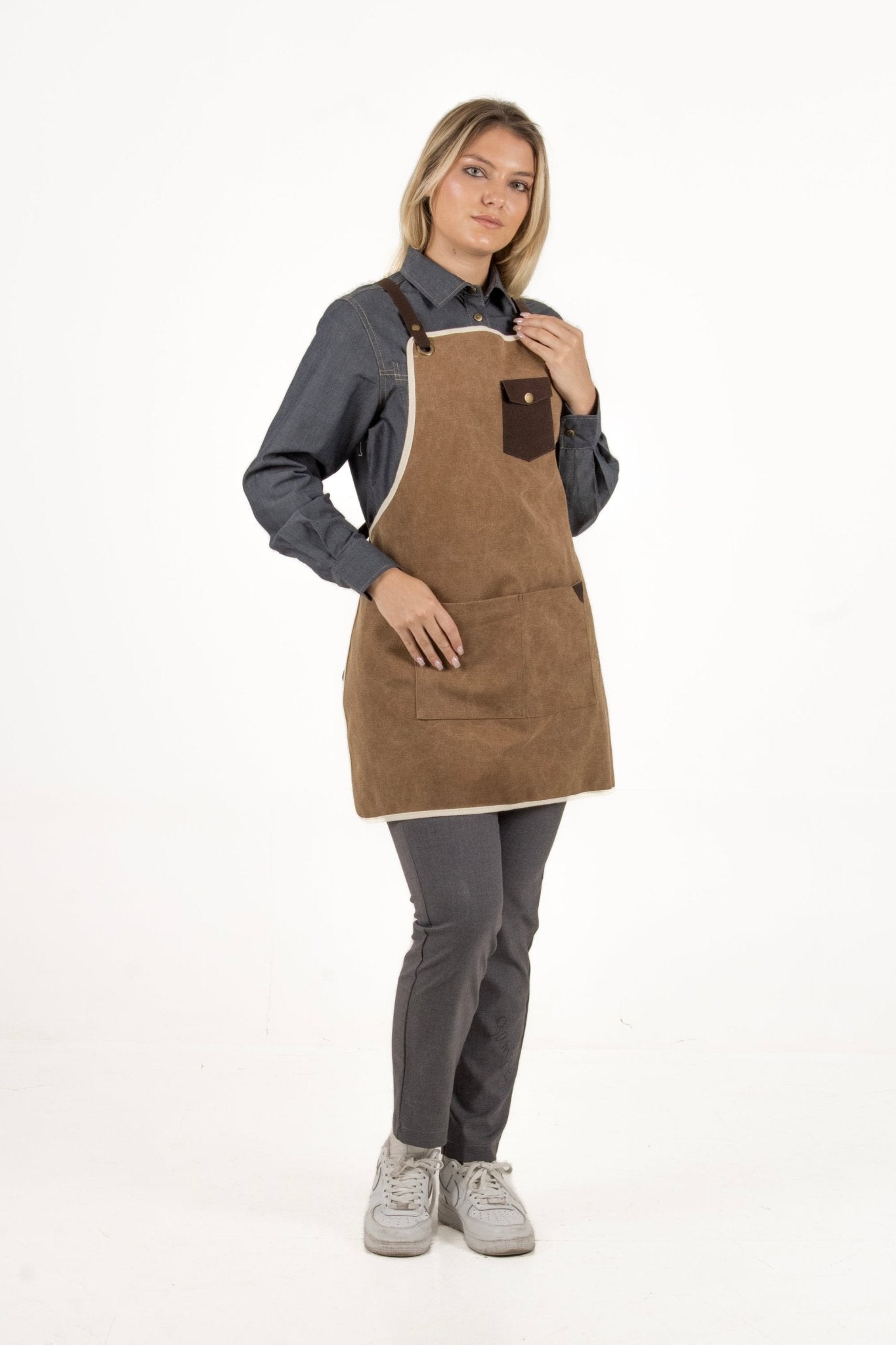 MANDIL SORRENTO PETO UNISEX #Color_Cafe
