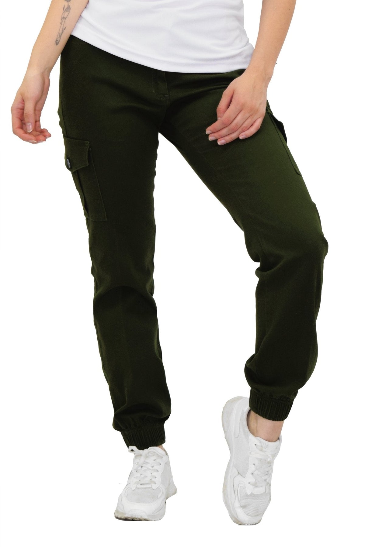 PANTALÓN CARGO JOGGER LORETO MUJER #Color_Verde