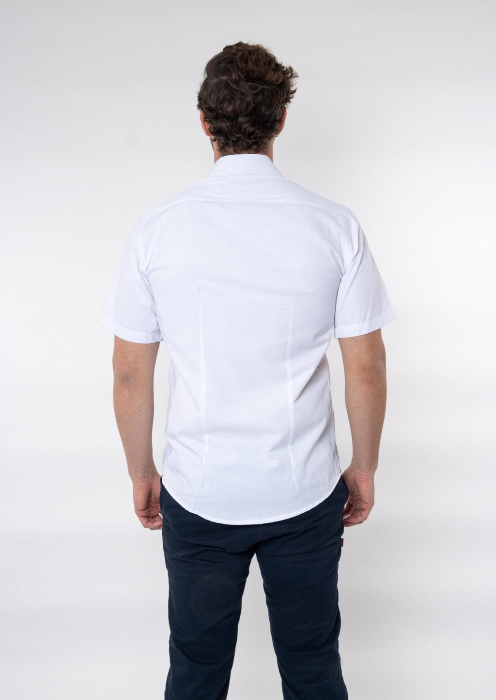 CAMISA FORMAL SLIM FIT MANGA CORTA BIRMINGHAM HOMBRE #Color_Blanco