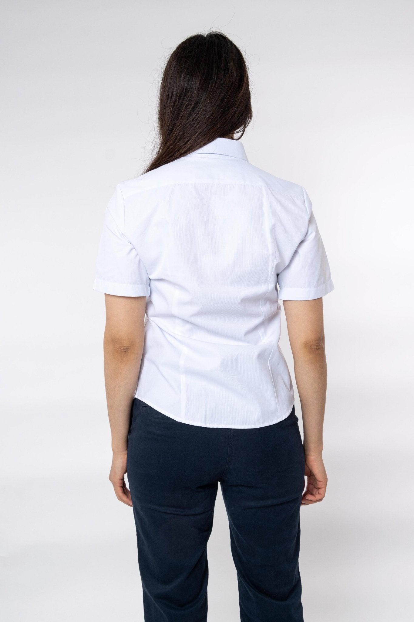 CAMISA FORMAL SLIM FIT MANGA CORTA BIRMINGHAM MUJER #Color_Blanco