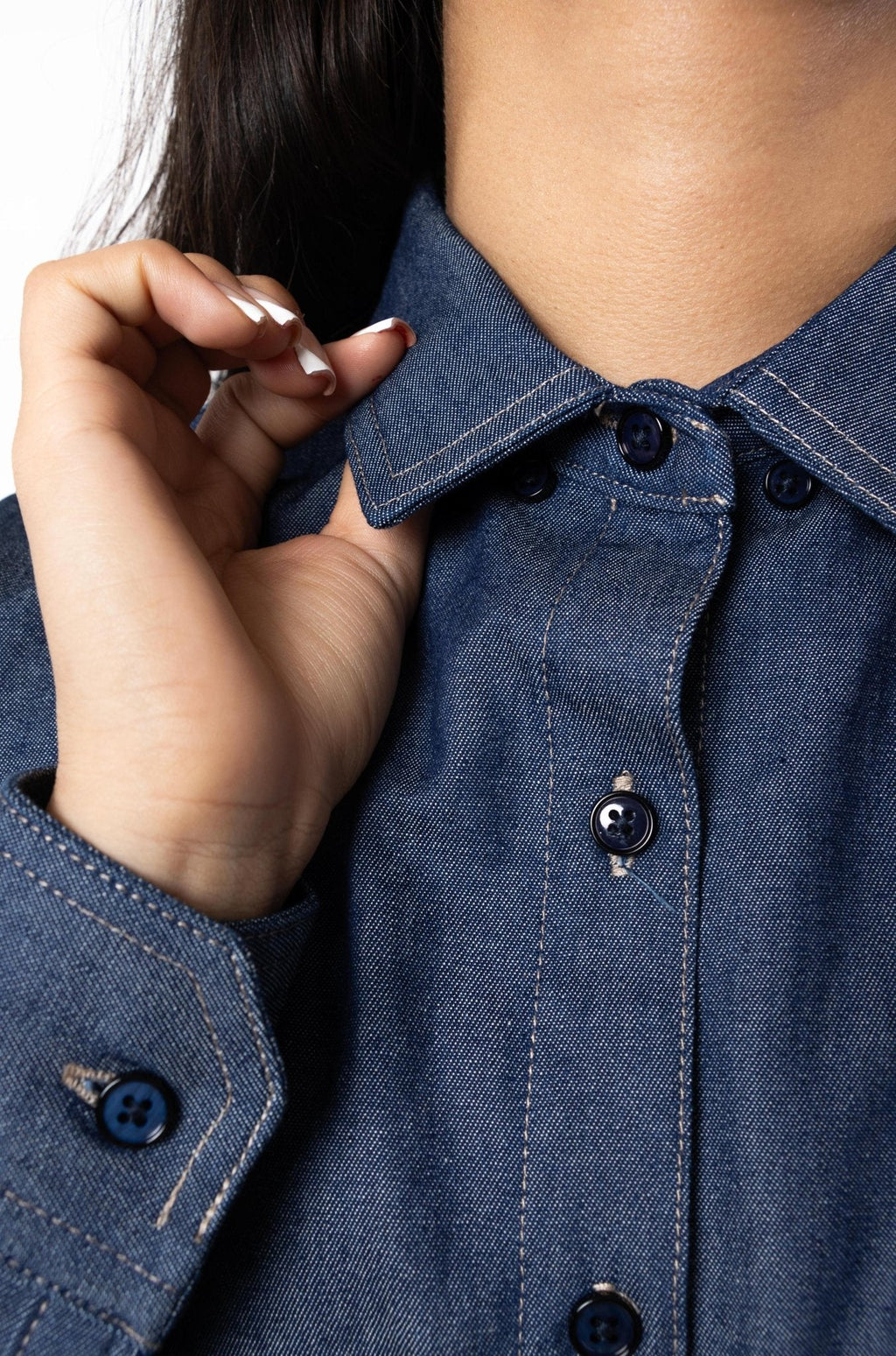 CAMISA FORMAL SLIM FIT MANGA LARGA MONTANA MUJER