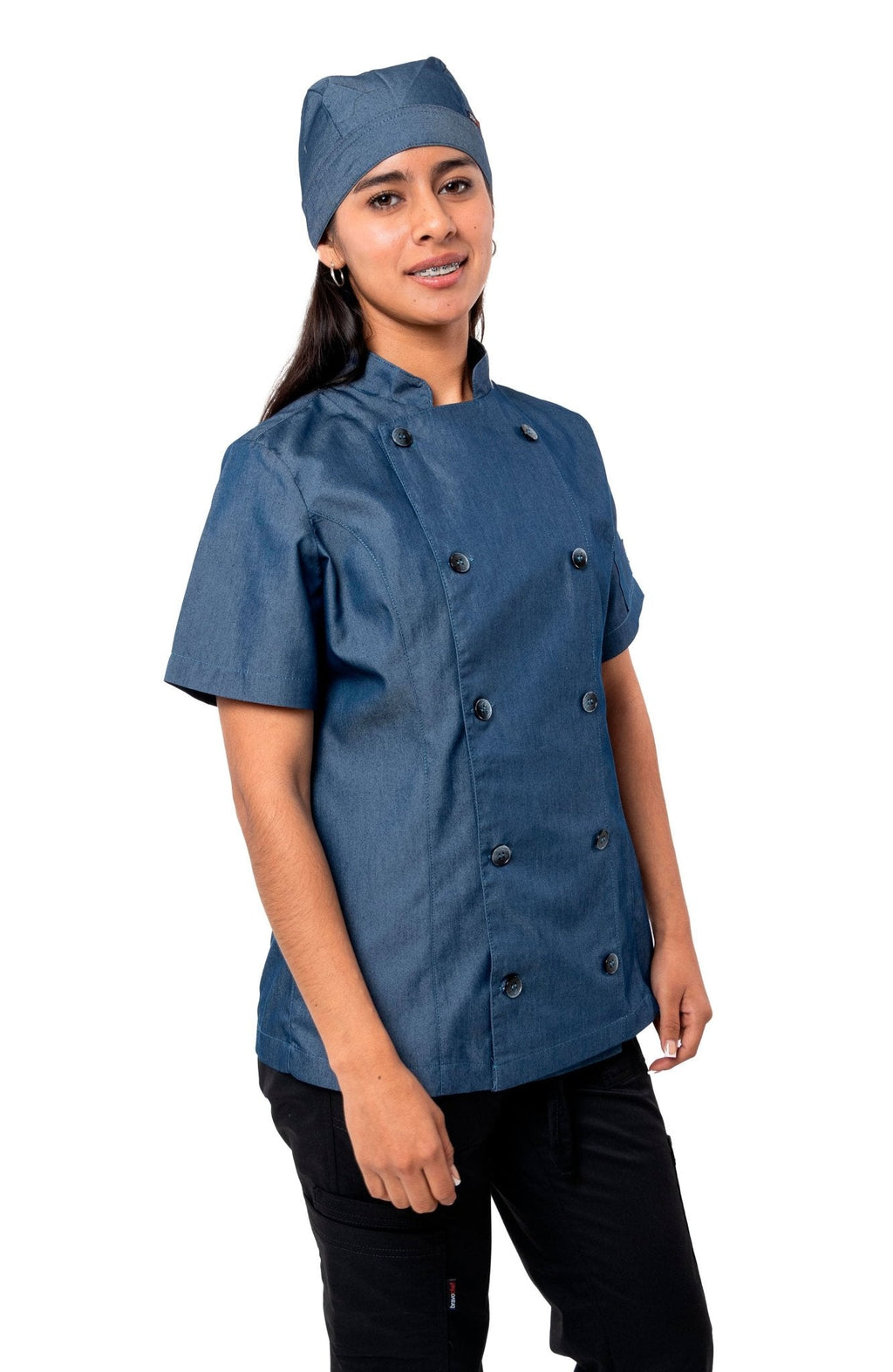 FILIPINA CHEF MANGA CORTA HONOLULU MUJER #Color_Azul Mezclilla
