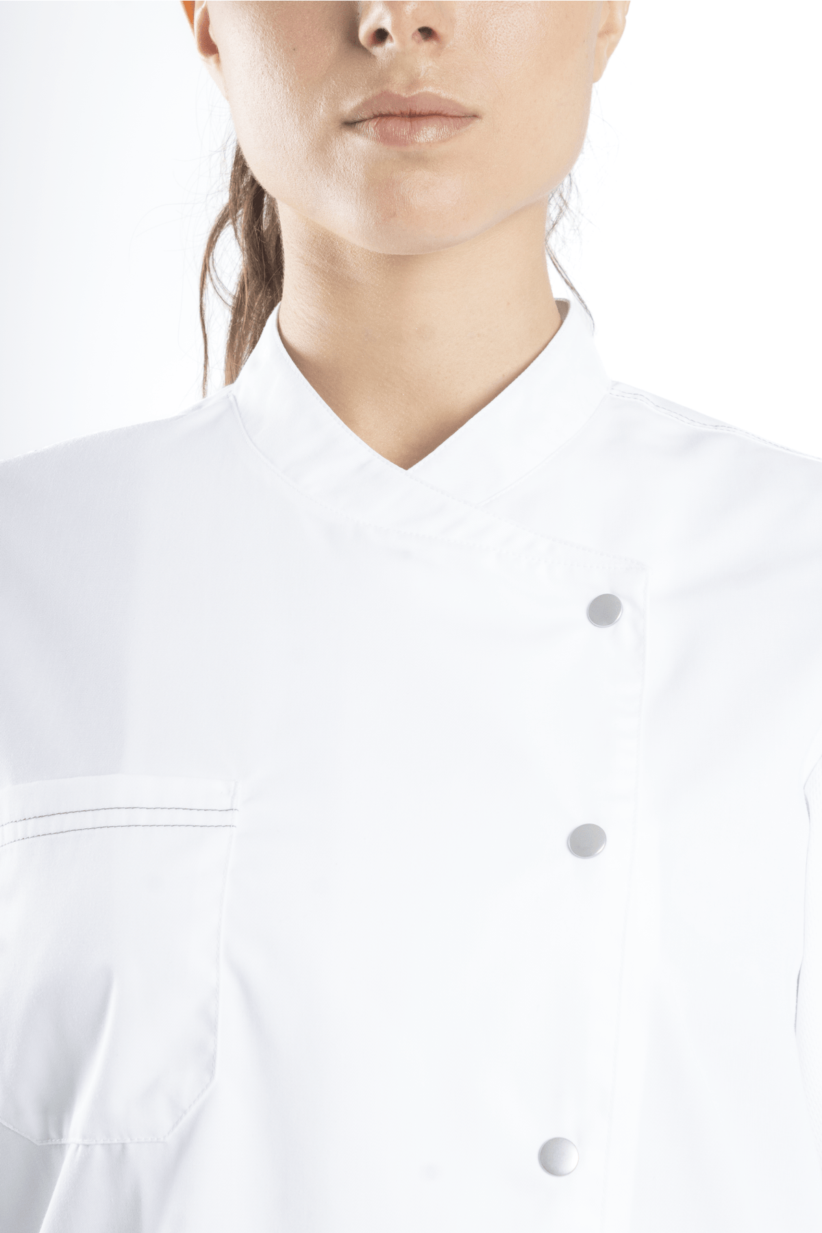 FILIPINA DE CHEF DAMA ZÚRICH MANGA 3/4 #Color_Blanco