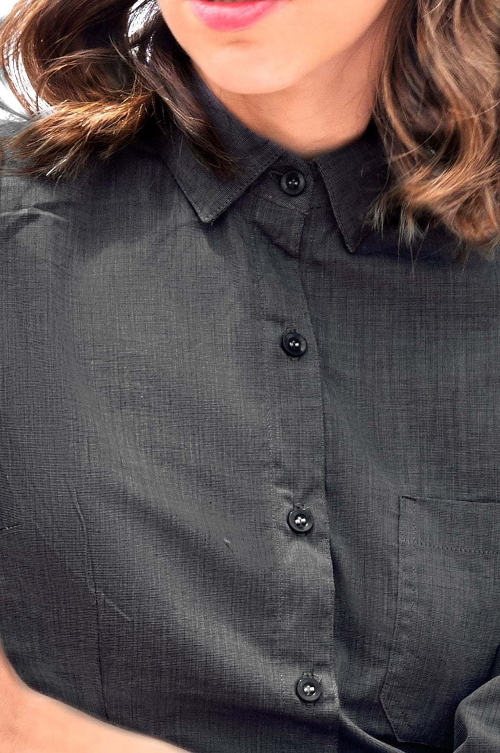 BLUSA FORMAL MANGA LARGA MONTENEGRO #Color_Gris