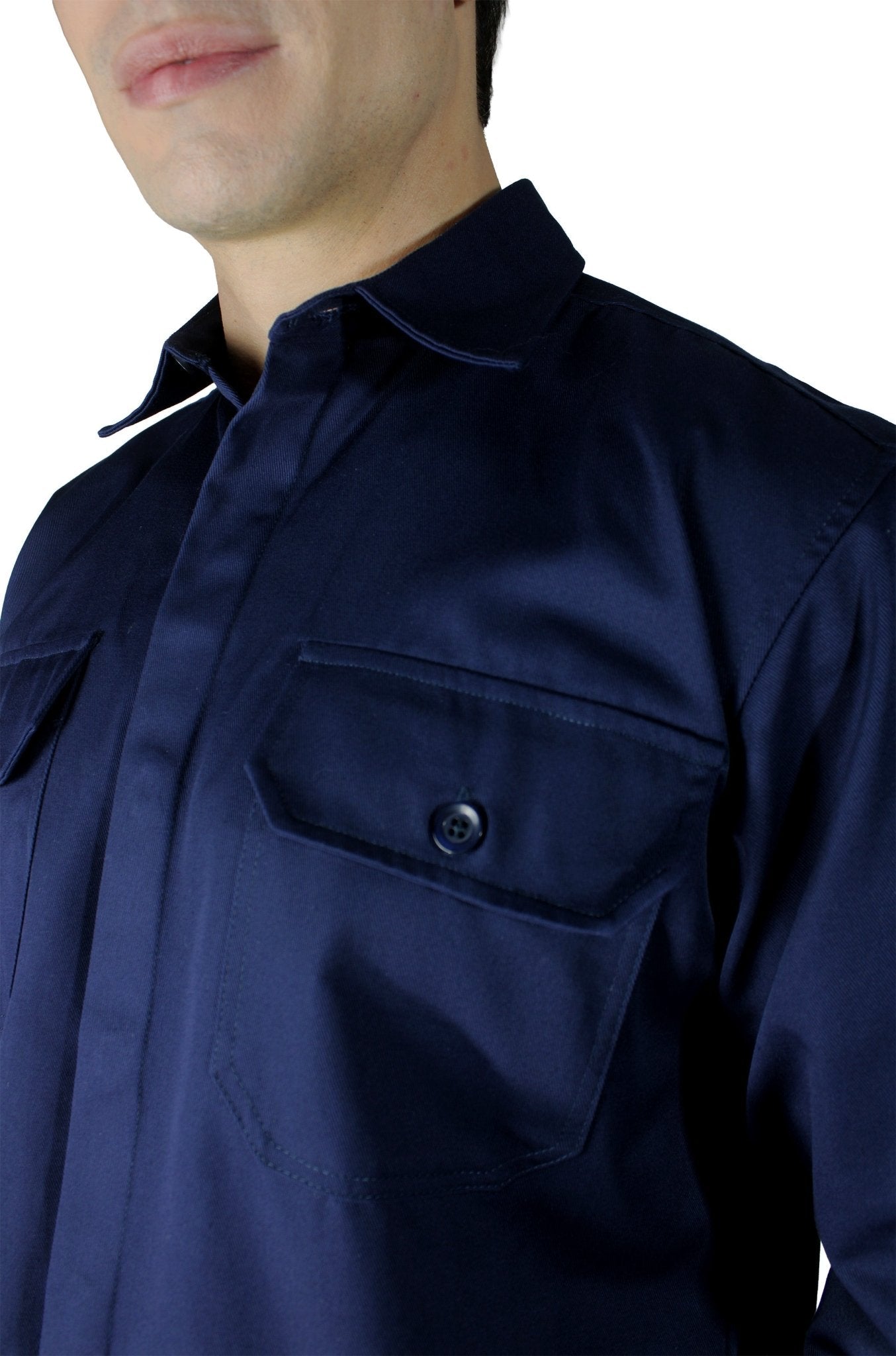 CAMISOLA CAIRO GABARDINA MANGA LARGA UNISEX #Color_Azul