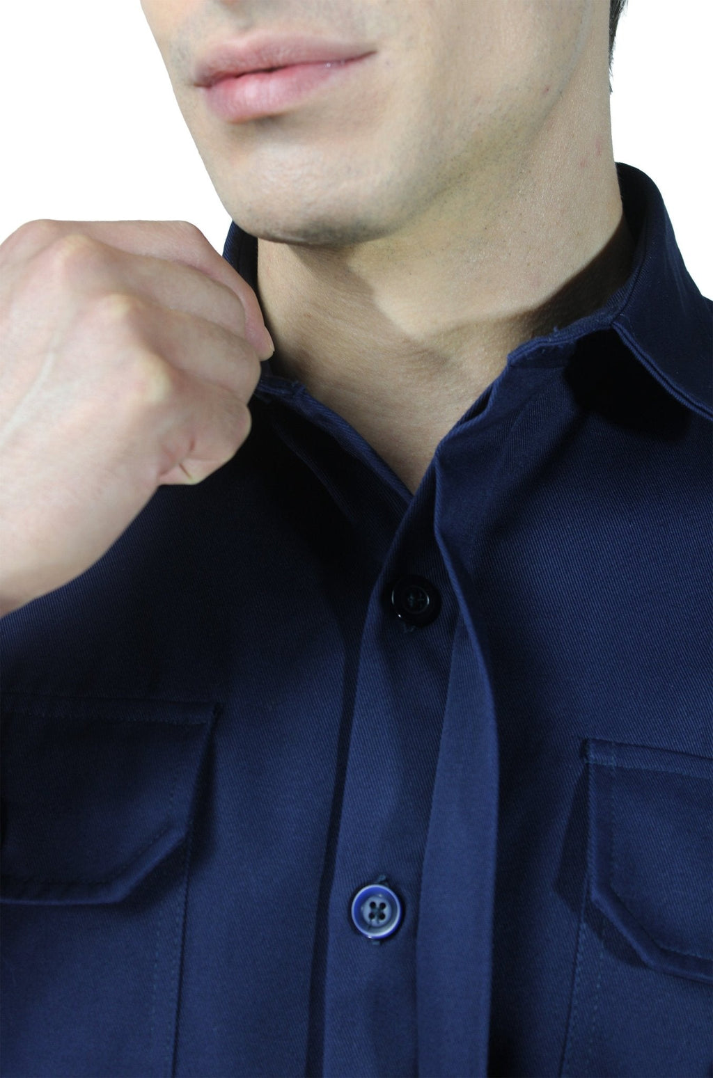 CAMISOLA CAIRO GABARDINA MANGA LARGA UNISEX #Color_Azul Marino