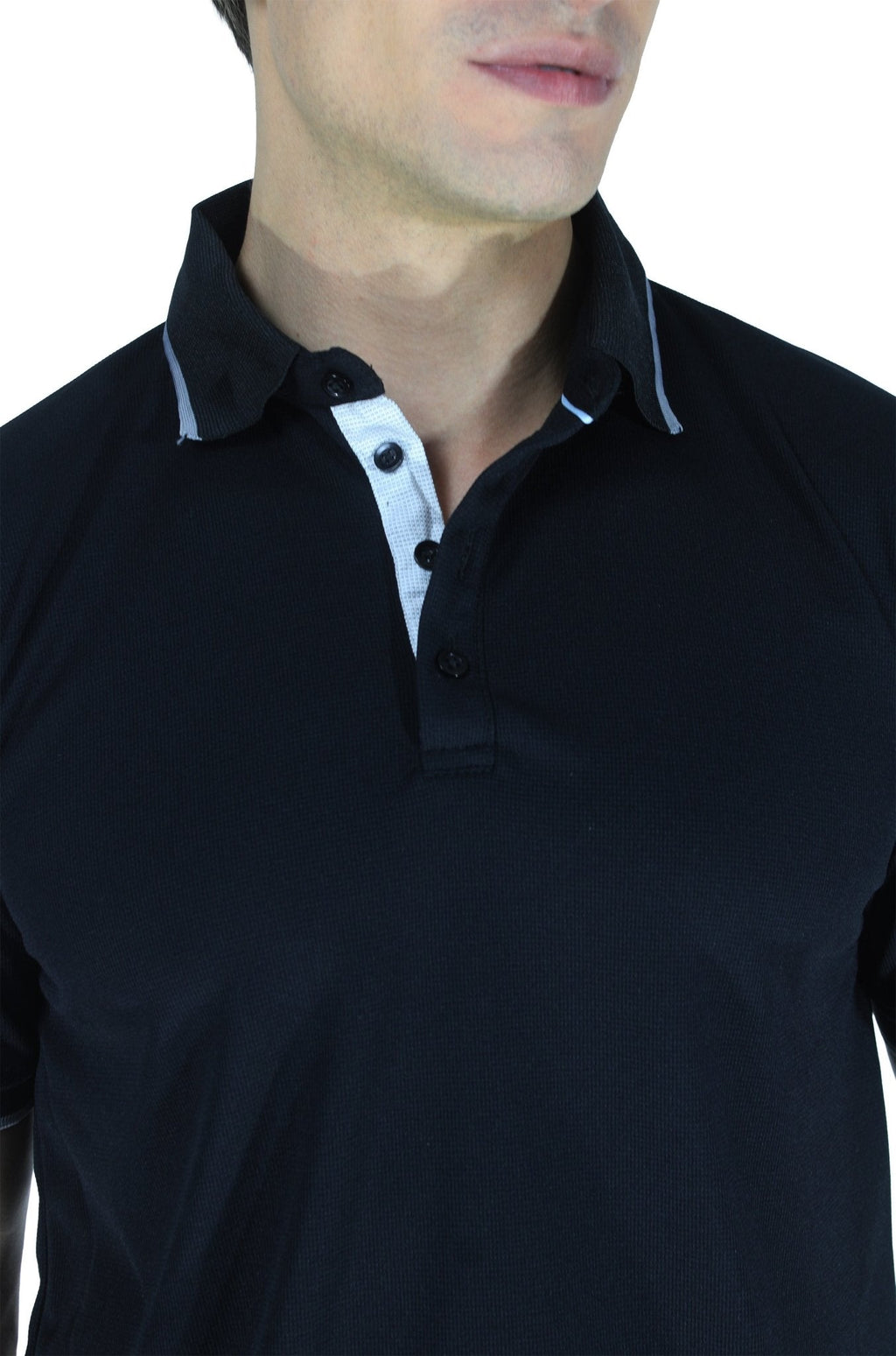 PLAYERA TIPO POLO DRY FIT ÁMSTERDAM HOMBRE #Color_Negro