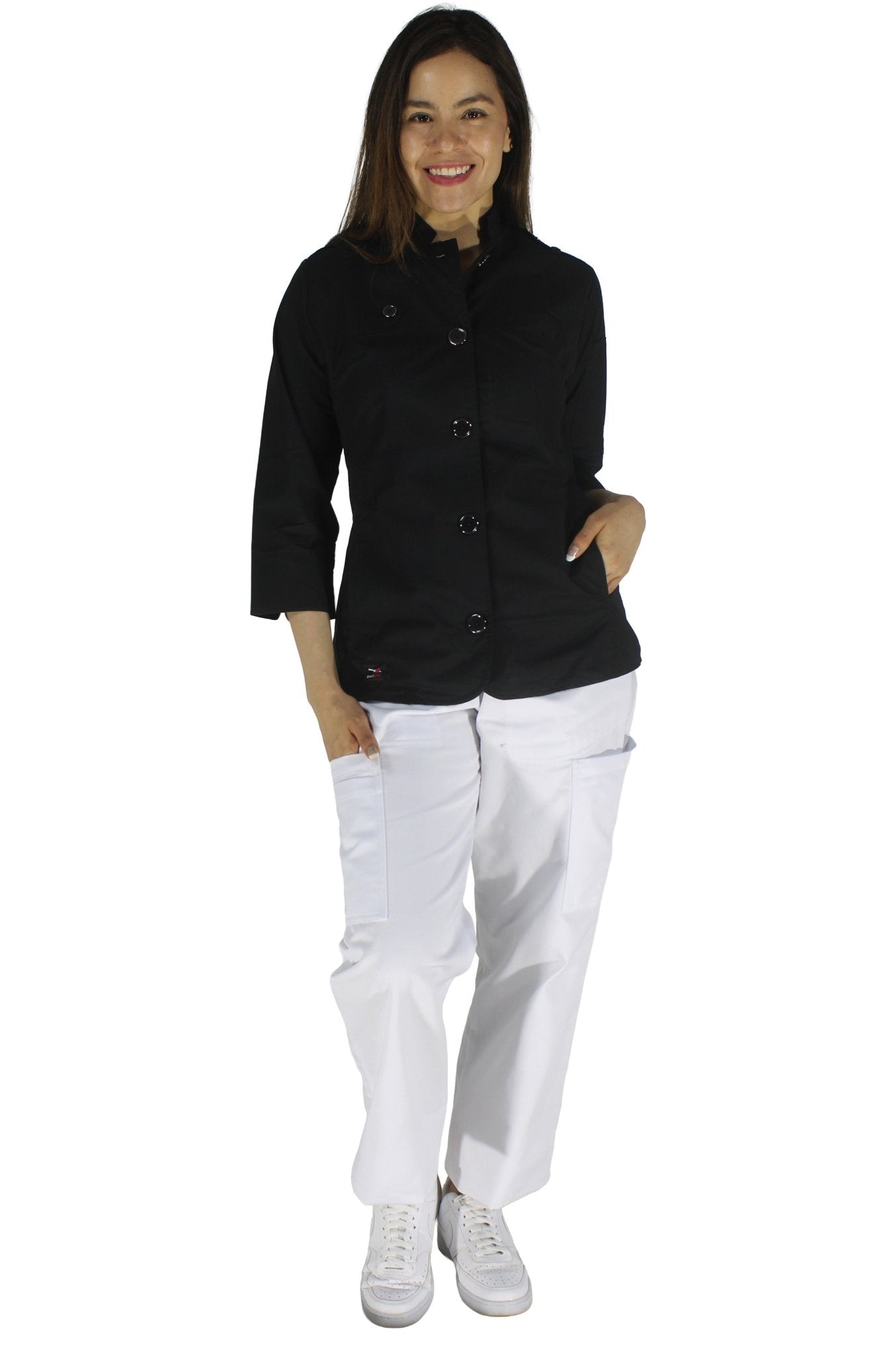 PANTALÓN CHEF RAYAS SEÚL MUJER #Color_Blanco