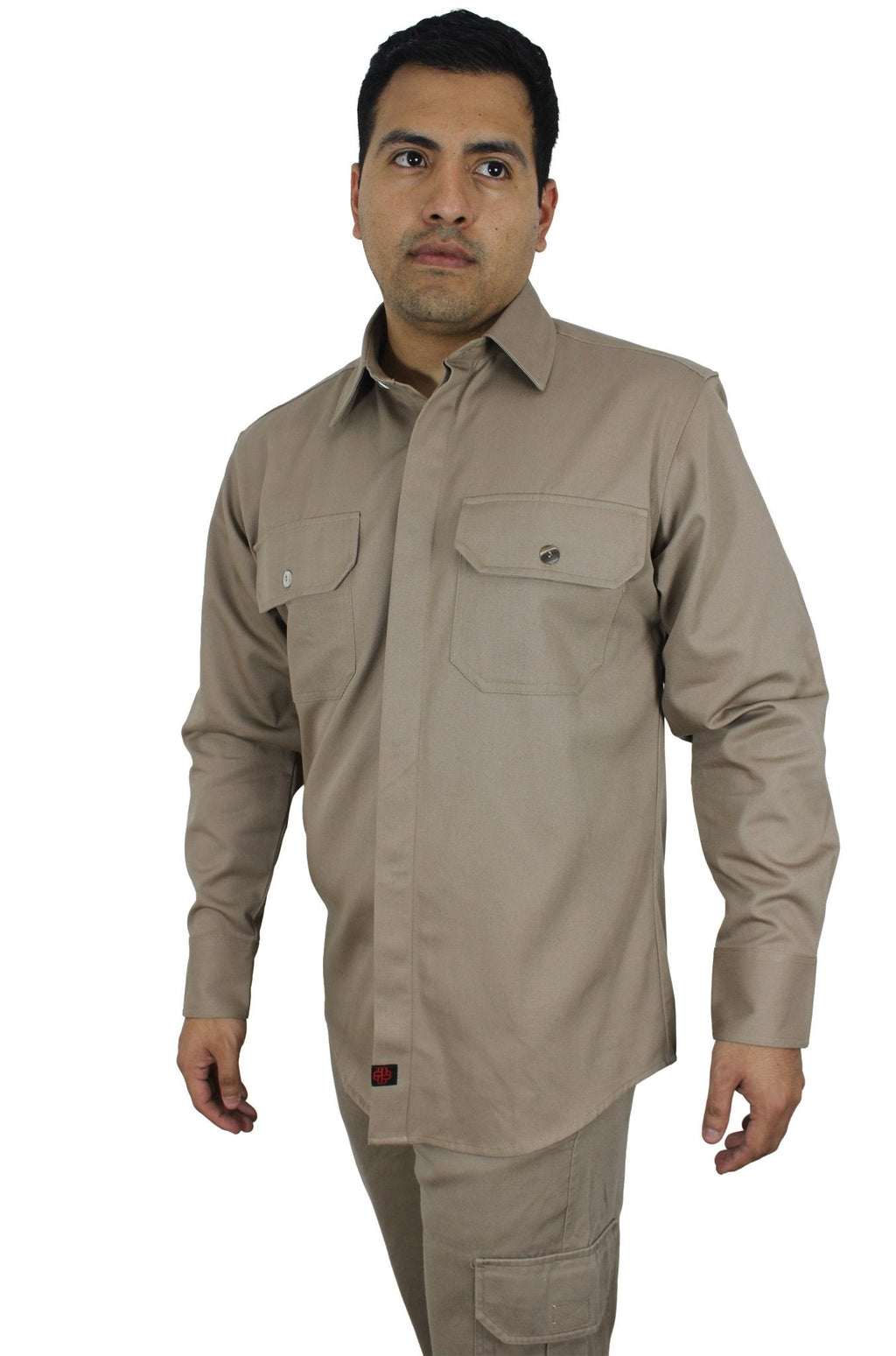 CAMISOLA CAIRO GABARDINA MANGA LARGA UNISEX #Color_Beige