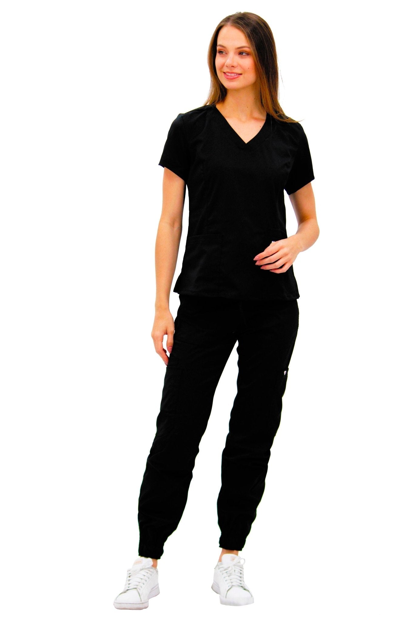 PANTALÓN MÉDICO JOGGER PARA SCRUB ATENAS MUJER #Color_Negro