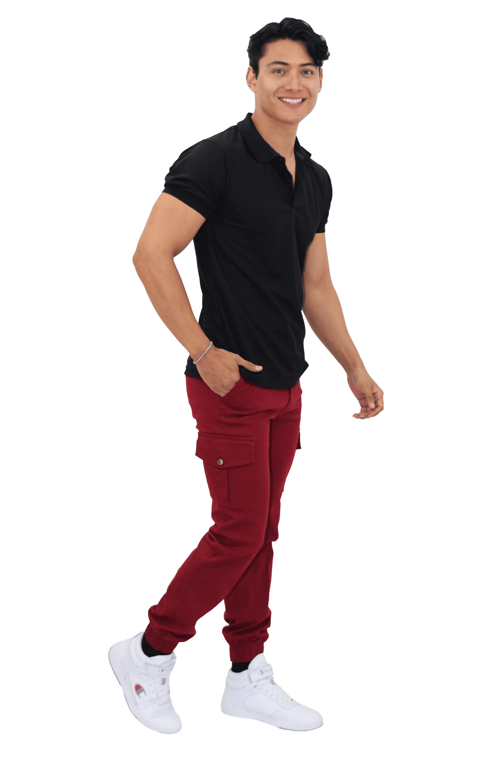 PANTALÓN CARGO JOGGER LORETO HOMBRE #Color_Rojo