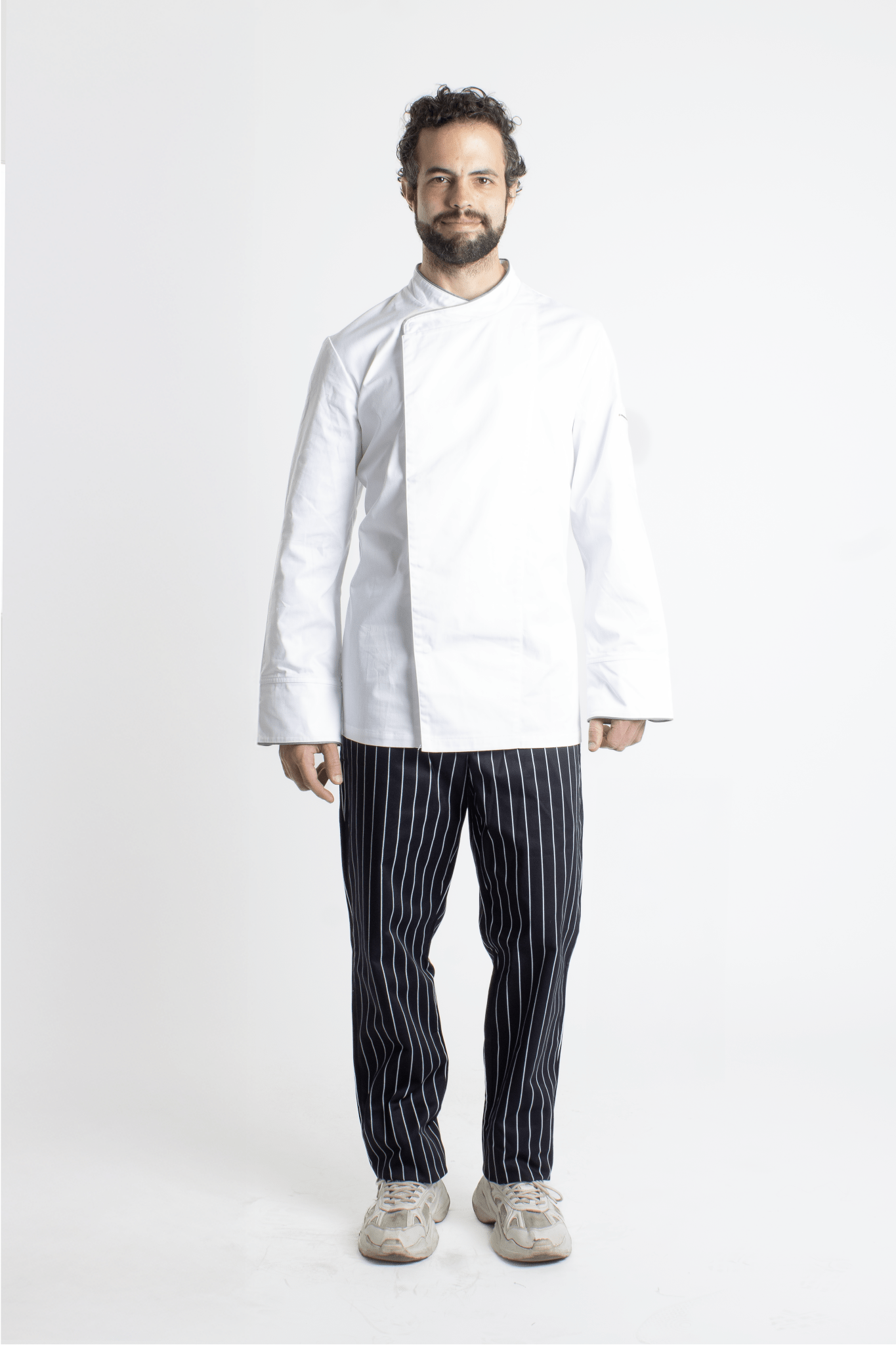 FILIPINA DE CHEF HOMBRE BEIRUT MANGA 3/4 #Color_Blanco - Gris
