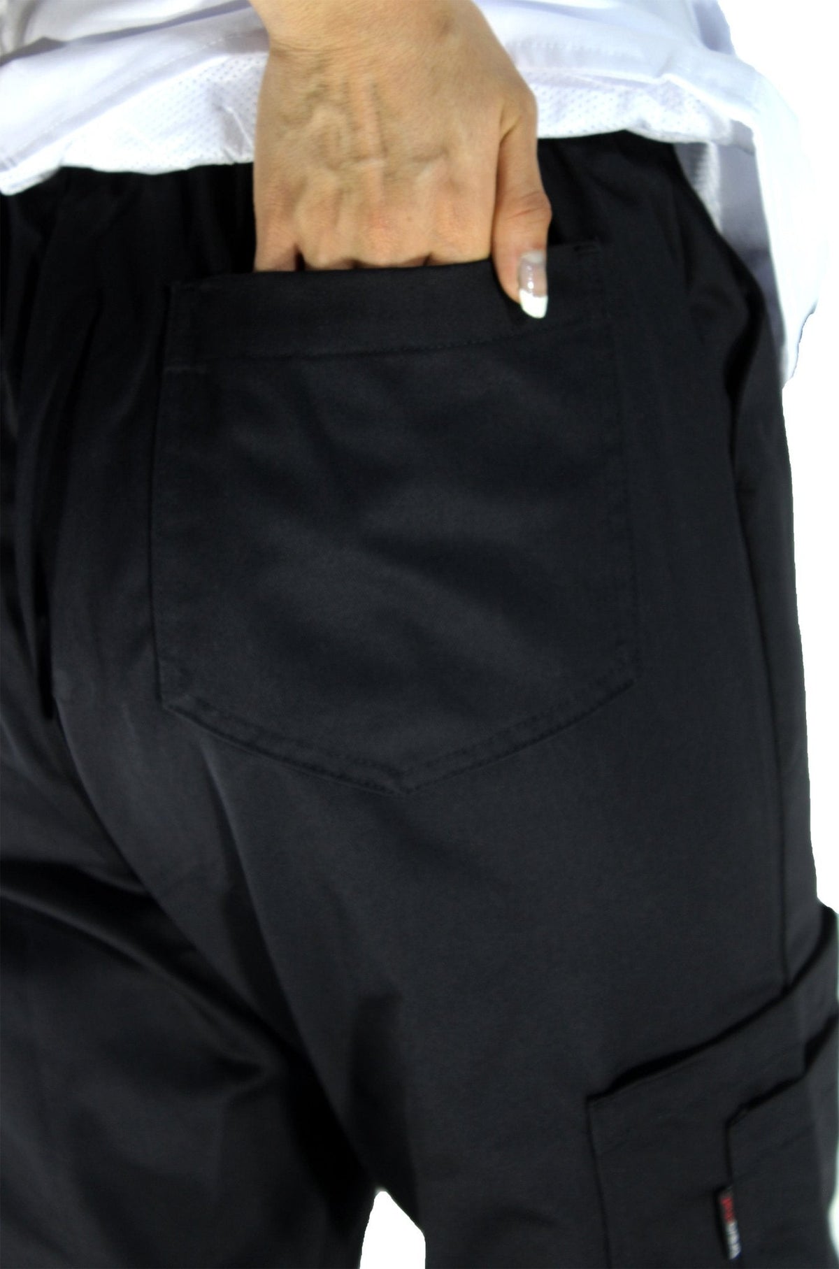 PANTALÓN CHEF RAYAS SEÚL MUJER #Color_Negro