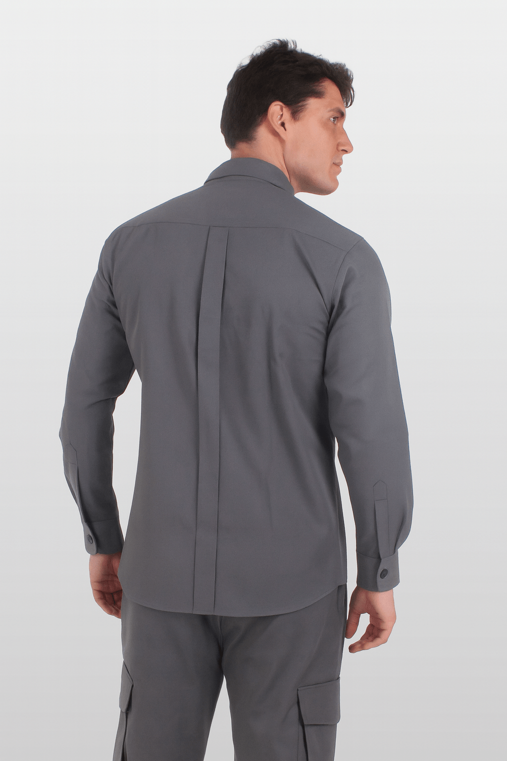 CAMISOLA CAIRO GABARDINA MANGA LARGA UNISEX #Color_Gris