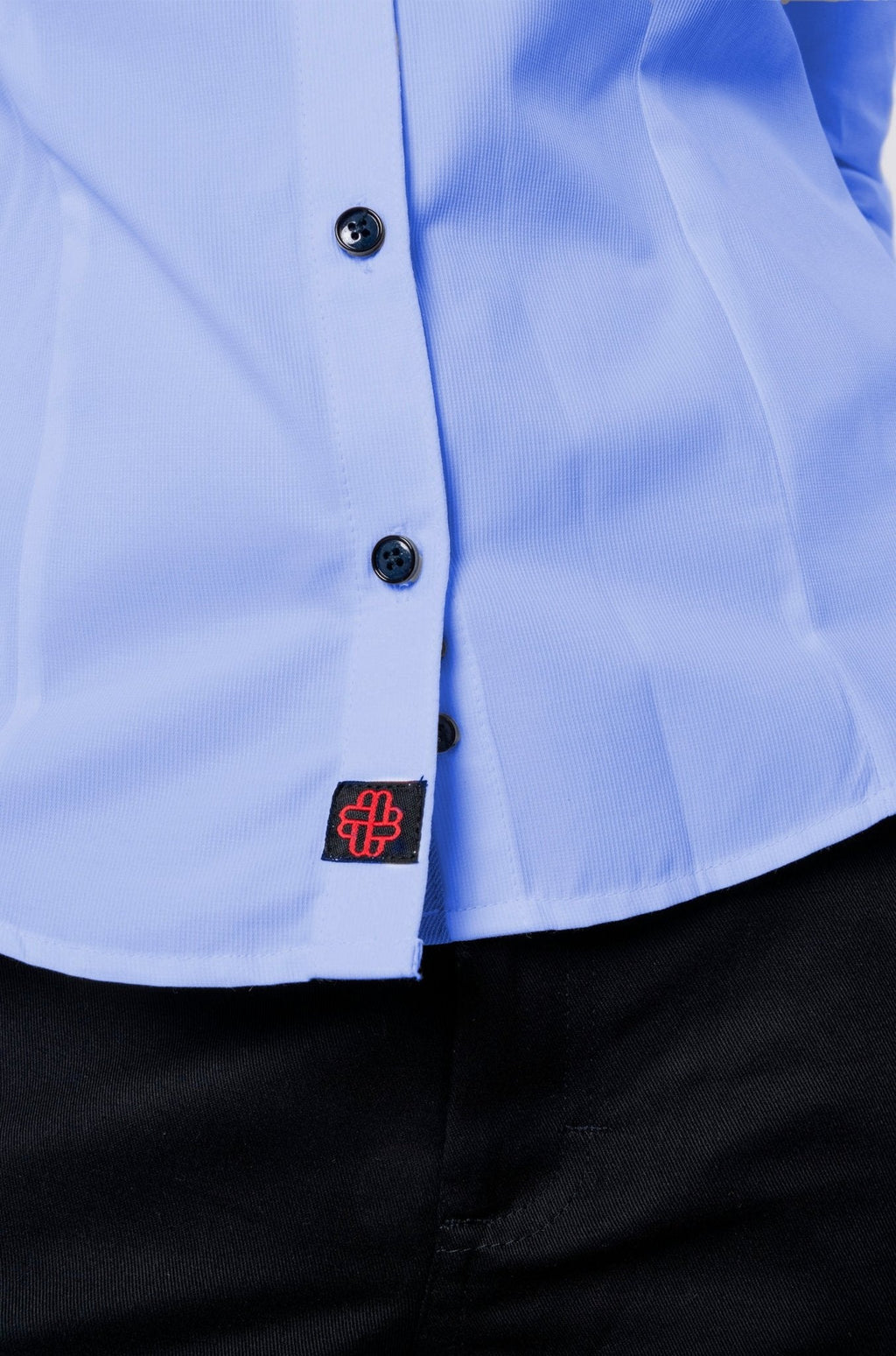 CAMISA FORMAL SLIM FIT MANGA LARGA BIRMINGHAM MUJER #Color_Azul Celeste