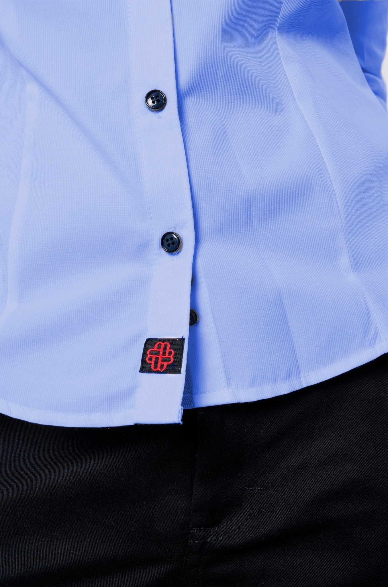 CAMISA FORMAL SLIM FIT MANGA LARGA BIRMINGHAM MUJER #Color_Azul Celeste
