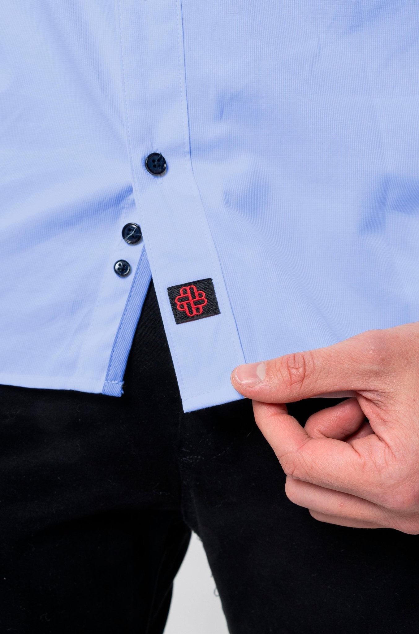 CAMISA FORMAL SLIM FIT MANGA LARGA BIRMINGHAM HOMBRE #Color_Azul Celeste