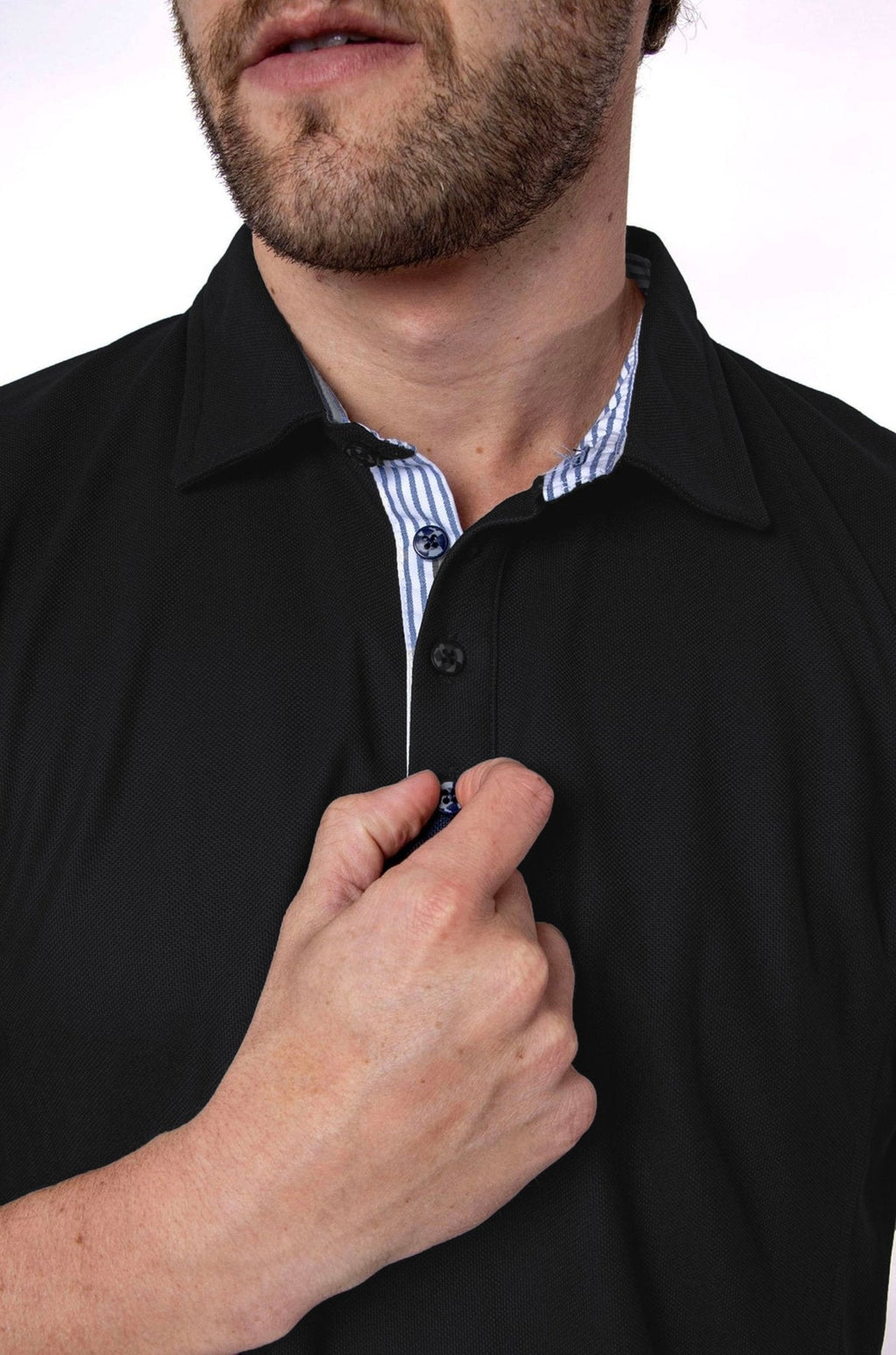 PLAYERA POLO SUSTENTABLE BILBAO HOMBRE #Color_Negro
