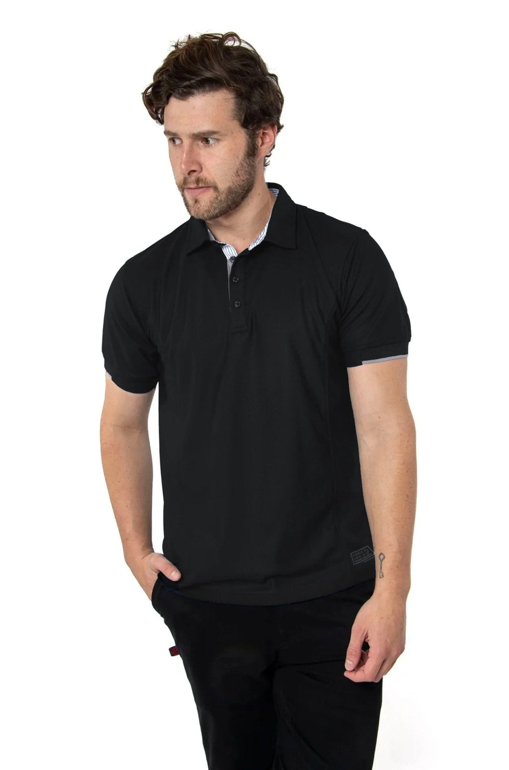 PLAYERA POLO SUSTENTABLE BILBAO HOMBRE #Color_Negro