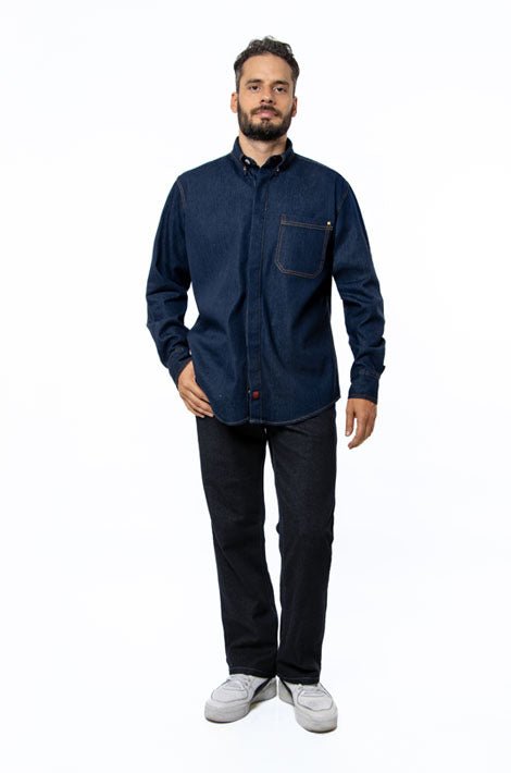 PANTALÓN INDUSTRIAL 14 ONZAS CABALLERO #Color_Negro