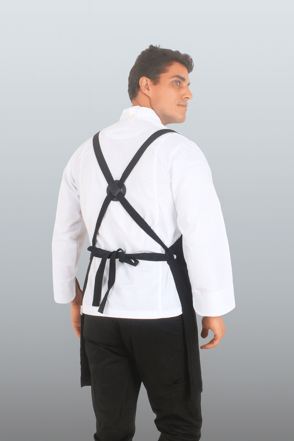 MANDIL DE CHEF TOSCANA UNISEX #Color_Negro