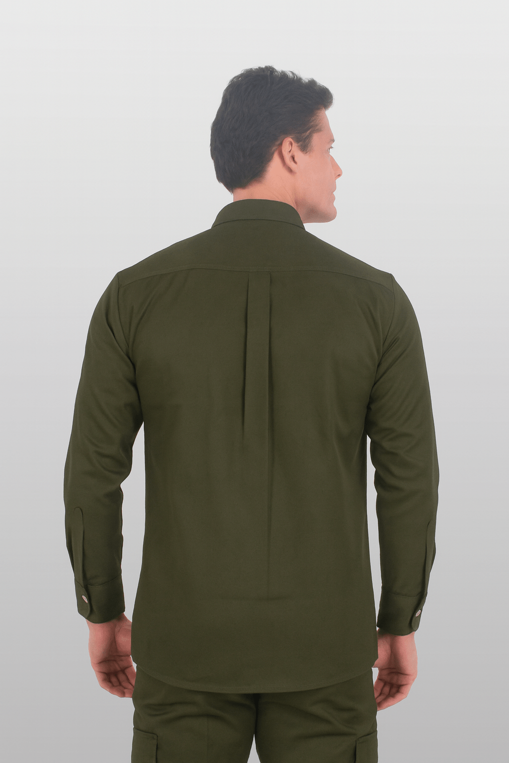 CAMISOLA CAIRO GABARDINA MANGA LARGA UNISEX #Color_Verde