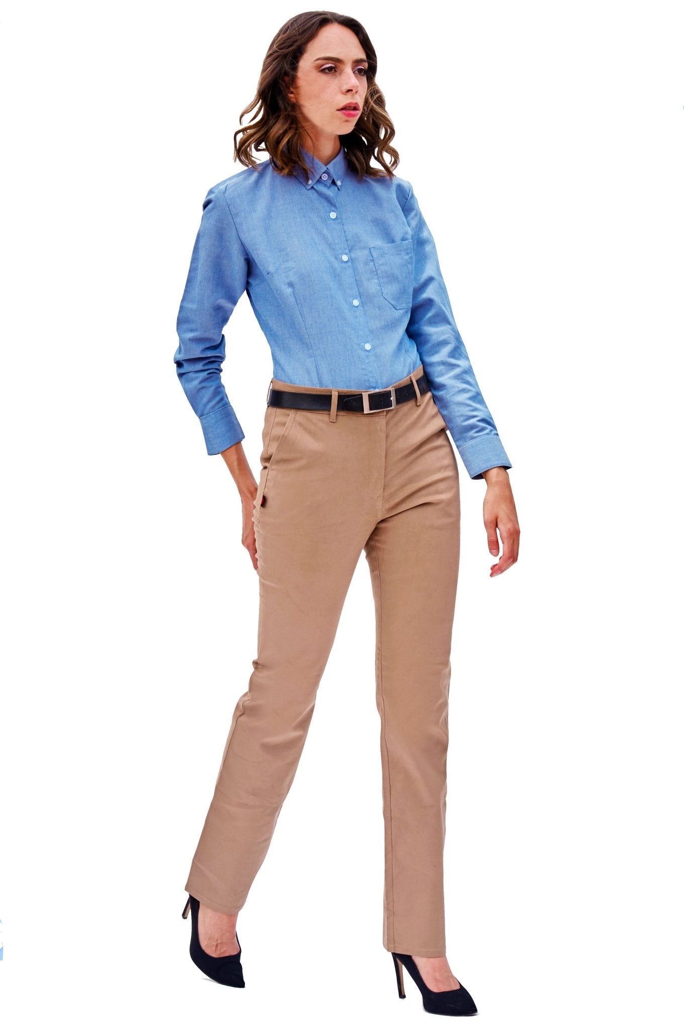 BLUSA FORMAL MANGA LARGA MONTENEGRO #Color_Azul