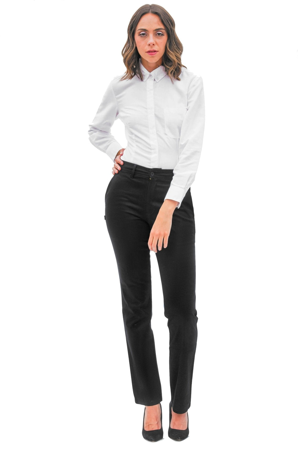 BLUSA FORMAL MANGA LARGA MONTENEGRO #Color_Blanco