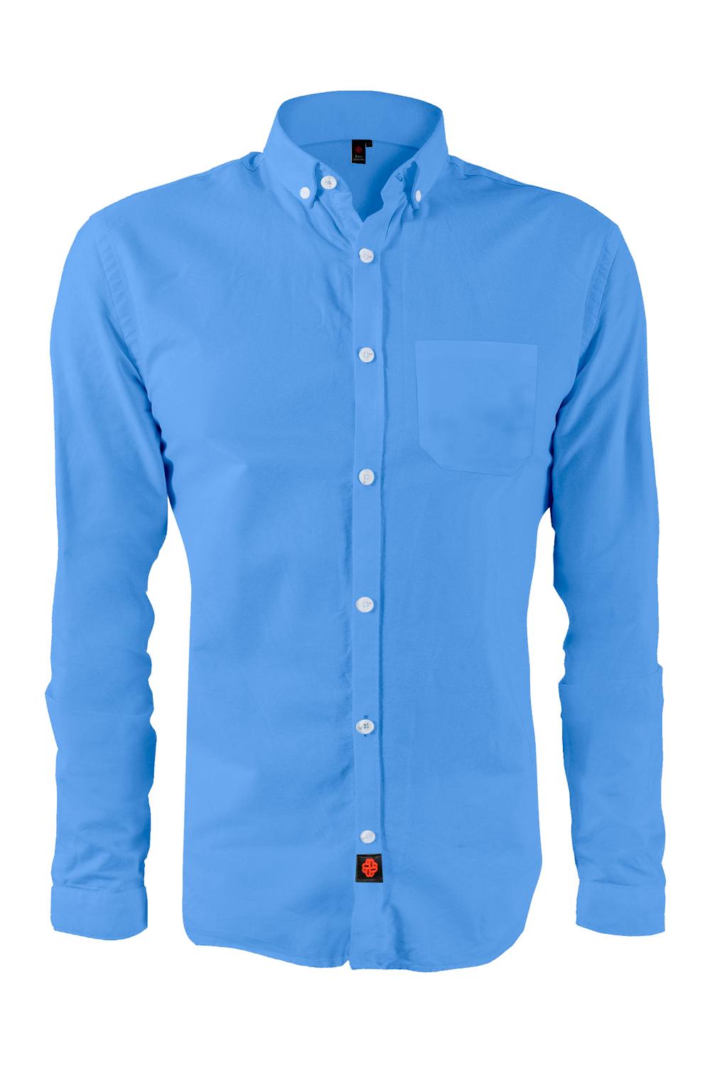 CAMISA CASUAL MANGA LARGA IBIZA #Color_Azul