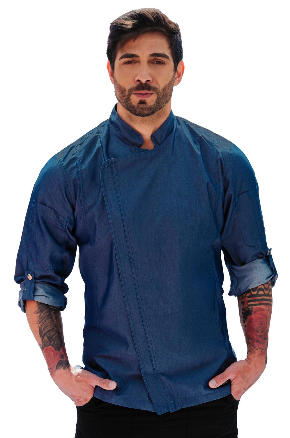 FILIPINA CHEF SLIM FIT DE MEZCLILLA CALIFORNIA HOMBRE #Color_Azul Mezclilla